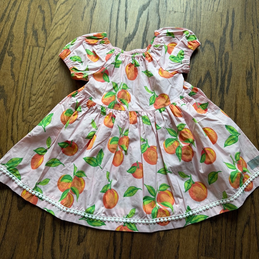 Eleanor Rose Pink and Orange Peach Dress